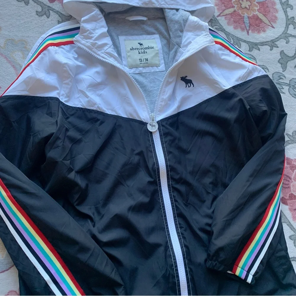 Abercrombie Kids Lightweight Jacket‎ with Colorful Stripes Size 13/14